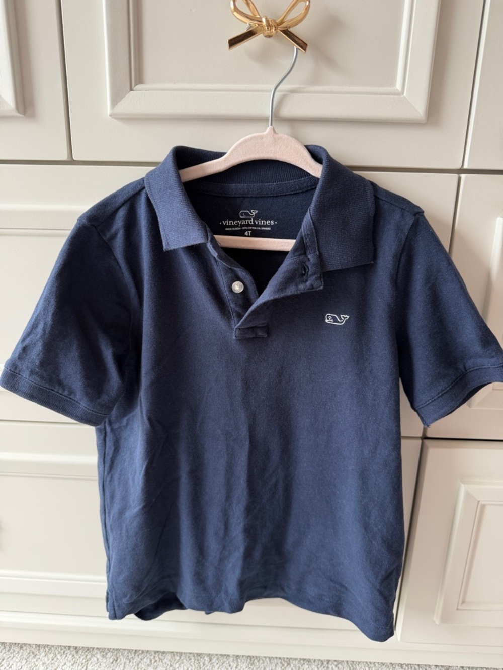 Vineyard Vines Boys' Navy Blue Polo Shirt